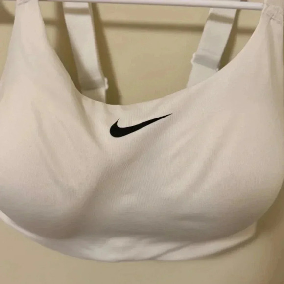 NWOT NIKE [36E] Women's BOLD HIGH SUPPORT Sports/Yoga/Gym Bra-White BQ4127-100 - Picture 5 of 7